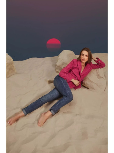 Marisse Navy Blue Boyfriend Jeans