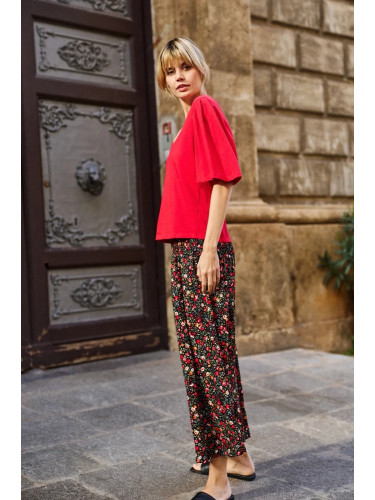 Marisse Red Cotton Blouse