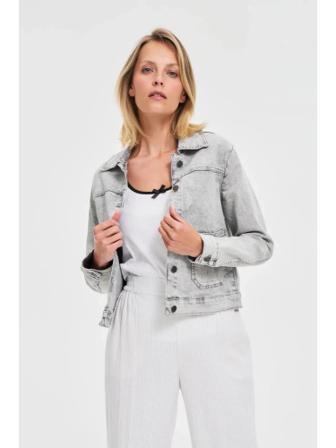 Marisse Gray Denim Jacket