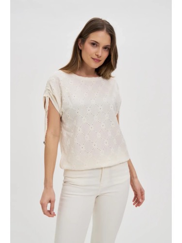 Marisse Openwork Ecru Blouse