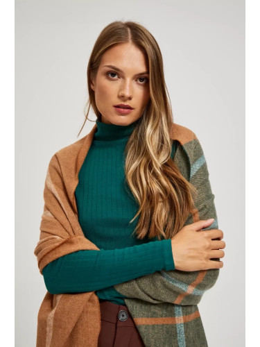 Marisse Emerald Scarf With Fringes