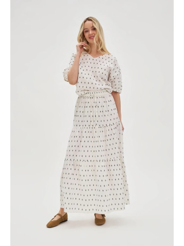 Marisse Cotton Maxi Skirt White
