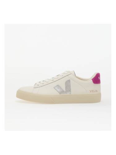Сникърси Veja W Campo Leather Whi_Silver_Ultraviolet EUR 36