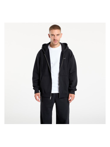 Суитшърт Nike Solo Swoosh Men's Full-Zip Fleece Hoodie Black/ Black/ White XS
