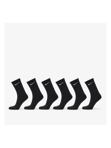 Nike Everyday Plus Cushioned Training Crew Socks (6 Pairs) Black/ White S