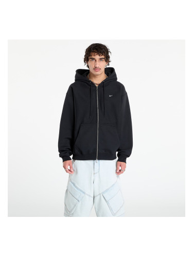 Суитшърт Nike Solo Swoosh Men's Full-Zip Fleece Hoodie Black/ Black/ White XS