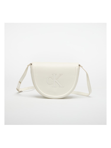 Чанта Calvin Klein Bold Ck Saddle Crossbody Lily White Universal