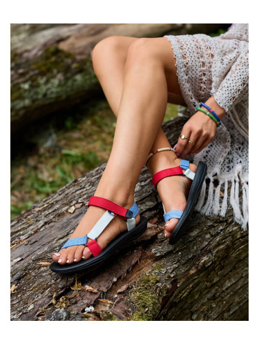 Resti Red Women's Ojo Fabric Sandals