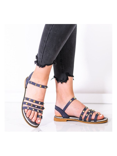 Resti Navy sandals with gold studs Sokoto - Footwear