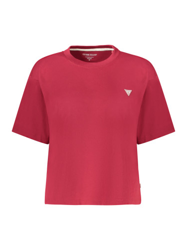 Дамска червена тениска с къси ръкави