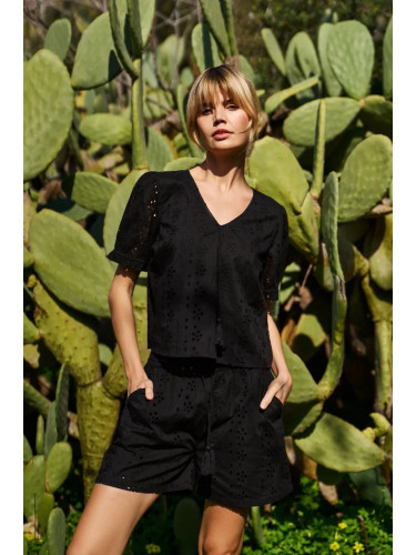Marisse Women's Shirt L-Ko-4642 Black