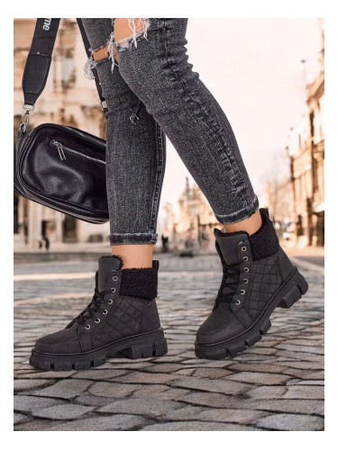 Resti Black women's insulated trapper boots Hogenaf