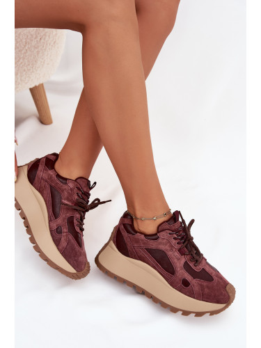 BIG STAR SHOES Кожени Кецове На Платформа Дамски Big Star