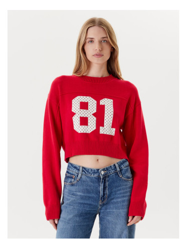 Guess Jeans Пуловер W5YR33 Z3HM1 Червен Regular Fit