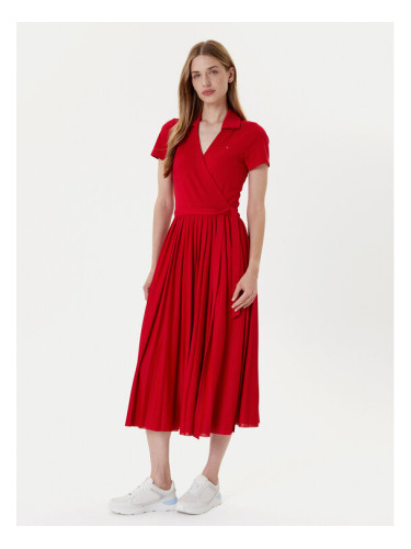 Tommy Hilfiger Ежедневна рокля 1985 WW0WW45733 Червен Regular Fit