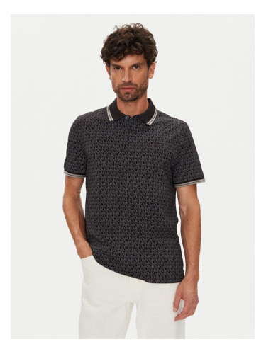 Michael Kors Тениска с яка и копчета CS550V85KS Черен Regular Fit