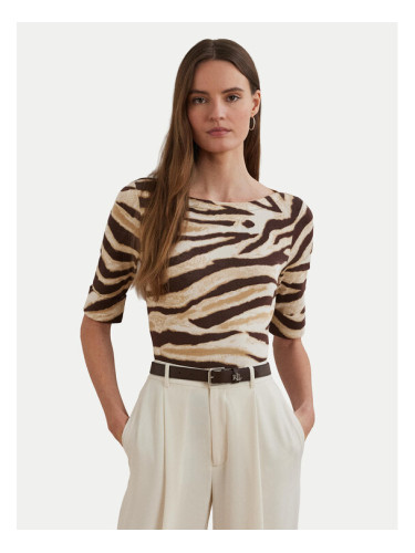 LAUREN RALPH LAUREN Блуза 200971095001 Бежов Slim Fit