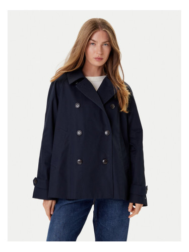 Tommy Hilfiger Тренч WW0WW45618 Тъмносин Regular Fit