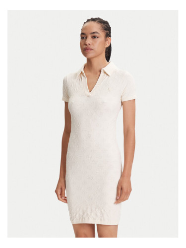Guess Ежедневна рокля V5YK05 Z3OA0 Екрю Regular Fit