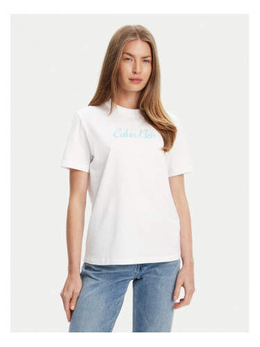 Calvin Klein Jeans Тишърт Classic Logo LV047C854G Бял Regular Fit