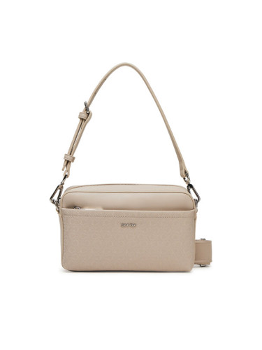 Calvin Klein Дамска чанта Ck Must Aop Double Straps Camera LV04F3080G Бежов