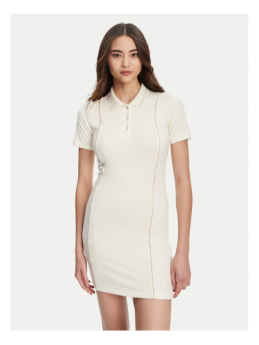Guess Плетена рокля V5YK00 KCX12 Екрю Regular Fit