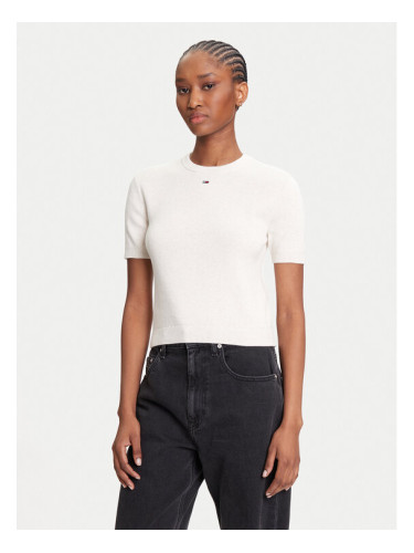 Tommy Jeans Пуловер Essential DW0DW19336 Бежов Regular Fit