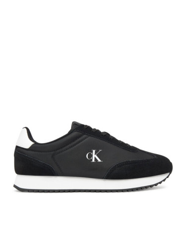 Calvin Klein Jeans Сникърси Runner Laceup Mg Nylon Mix YW0YW01828 Черен
