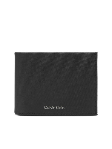 Calvin Klein Портфейл Ck Must Comp Trifold W Coin & Ca LV04D1045G Черен