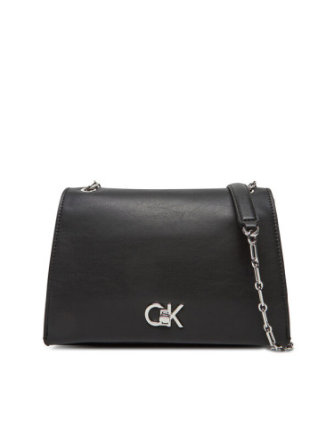 Calvin Klein Дамска чанта Re-Lock Medium Chain LV04F3104G Черен