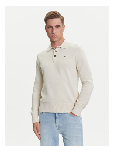 Tommy Jeans Пуловер Essential DM0DM20304 Бежов Slim Fit