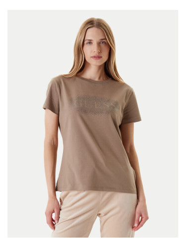 Guess Тишърт V5YI08 J1314 Кафяв Regular Fit