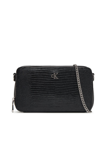 Calvin Klein Дамска чанта Lizard Embossed Lthr Mini Wallet LV04F1071G Черен