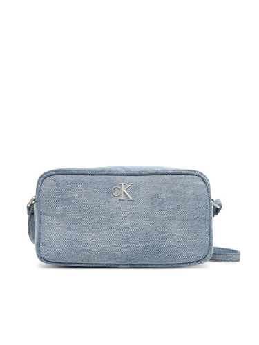 Calvin Klein Дамска чанта Denim Ew Double Zip Camera Bag LV04F3226G Светлосиньо