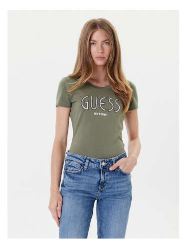 Guess Тишърт W5YI05 J1314 Каки Regular Fit