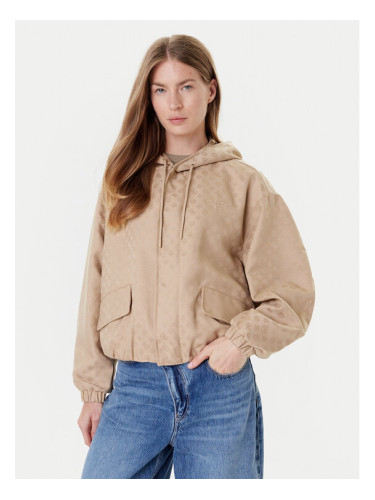 Guess Преходно яке V5YL02 WH492 Бежов Regular Fit