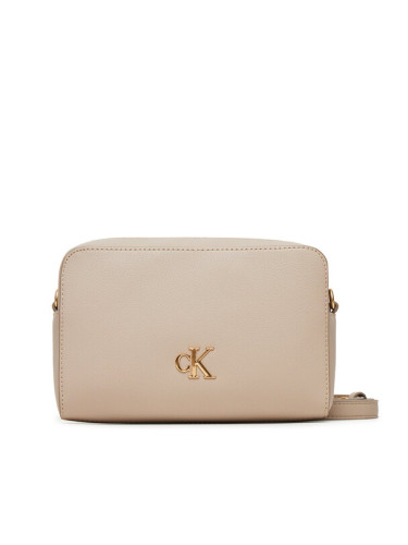 Calvin Klein Jeans Дамска чанта Minimal Monogram Ew Camera Bag LV04K3162G Екрю