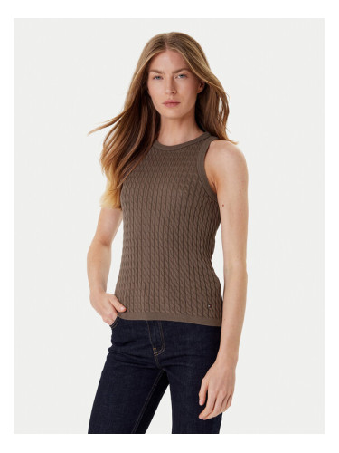 Tommy Hilfiger топ WW0WW45706 Кафяв Slim Fit