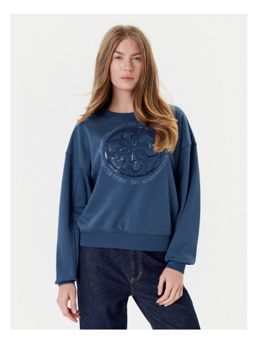 Guess Суитшърт W5YQ07 KB681 Тъмносин Regular Fit