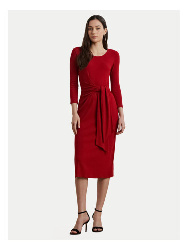 LAUREN RALPH LAUREN Ежедневна рокля 200973598002 Червен Slim Fit