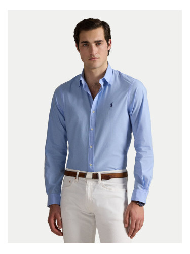 Polo Ralph Lauren Риза 710929348009 Светлосиньо Slim Fit