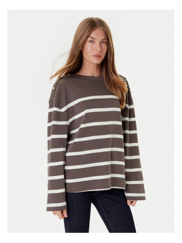 Tommy Hilfiger Блуза Gold Button WW0WW45760 Кафяв Relaxed Fit