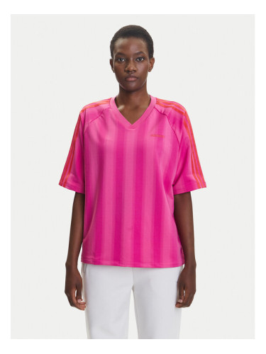 adidas Тишърт Linear JW6021 Розов Oversize