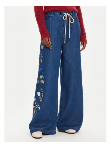 Munthe Дънки Obey 252141025203 Син Wide Leg