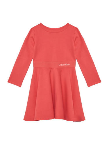 Calvin Klein Jeans Ежедневна рокля Logo Tape IG0IG02666 M Розов Regular Fit