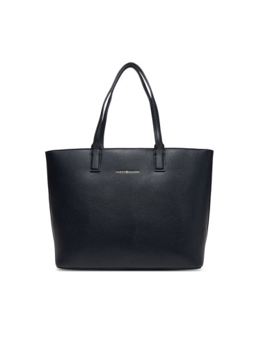 Tommy Hilfiger Дамска чанта Th Logotape Tote AW0AW17449 Тъмносин