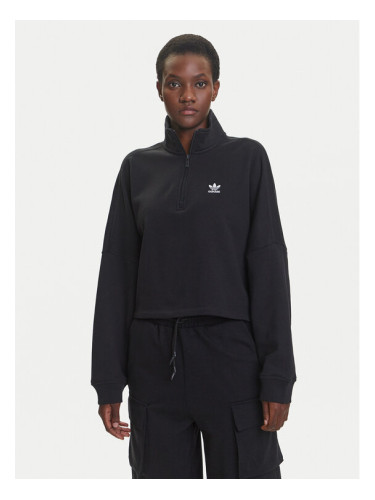 adidas Суитшърт Essentials French Terry IW5726 Черен Oversize