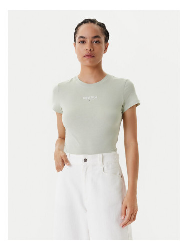 Tommy Jeans Тишърт Essential DW0DW20913 Зелен Slim Fit