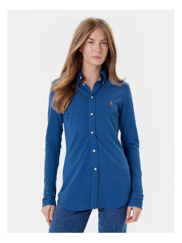 Polo Ralph Lauren Риза 211924258024 Син Slim Fit