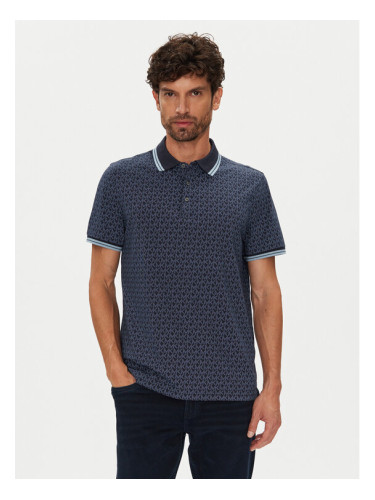 Michael Kors Тениска с яка и копчета CS550V85KS Тъмносин Regular Fit